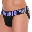 Emporio Armani Jock Strap Megalogo Coton Noir