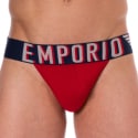 Emporio Armani Jock Strap Megalogo Coton Rouge