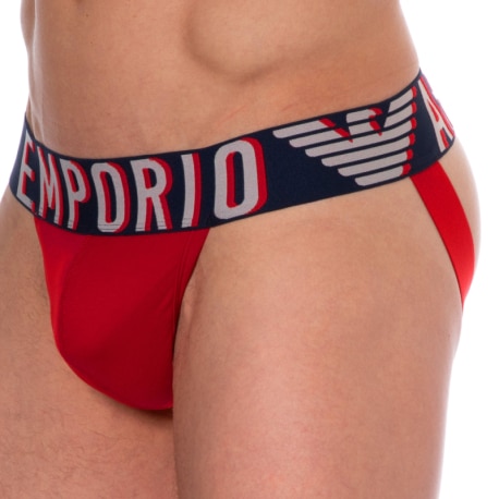 Emporio Armani Megalogo Cotton Jock - Red