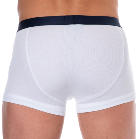 Emporio Armani Boxer Ribbed Stretch Cotton Blanc