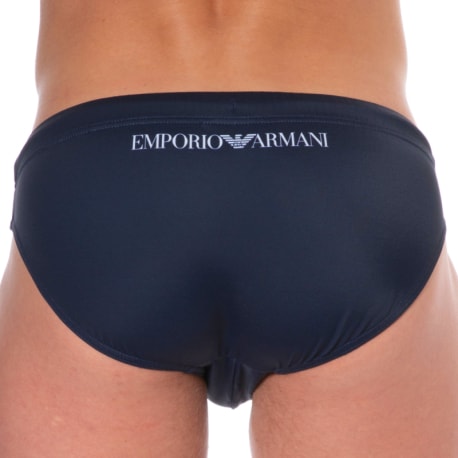 Emporio Armani Bold Logo Swim Briefs - Navy