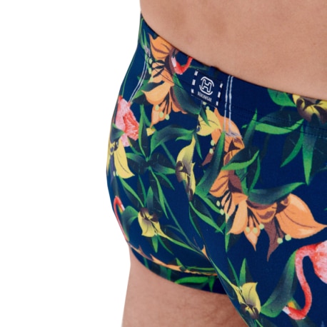 HOM Boxer de Bain Flamingo Bleu Marine