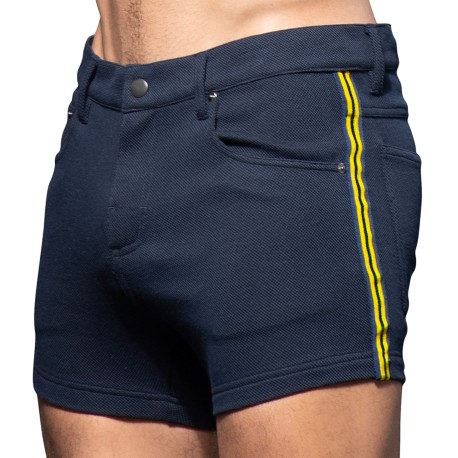 Navy Blue Tennis Short  L'Homme Invisible french designer