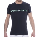 Emporio Armani T-Shirt Megalogo Coton Bleu Marine