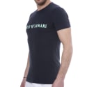 Emporio Armani Megalogo Cotton T-Shirt - Navy