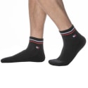 Tommy Hilfiger 2-Pack Iconic Quarter Socks - Black