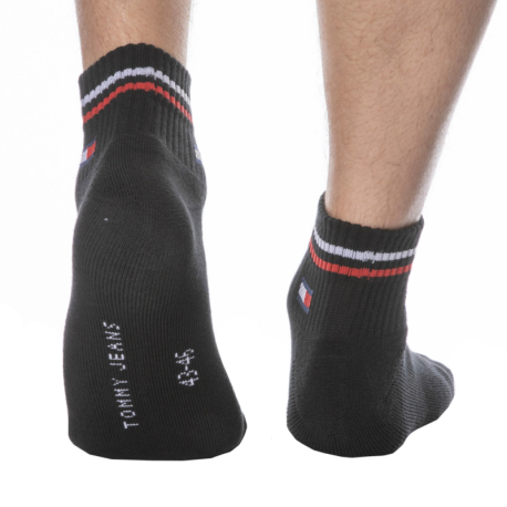 Tommy Hilfiger 2-Pack Iconic Quarter Socks - Black