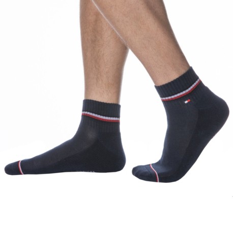 Tommy Hilfiger 2-Pack Iconic Quarter Socks - Navy