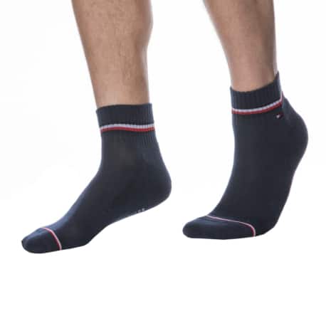 Tommy Hilfiger 2-Pack Iconic Quarter Socks - Navy