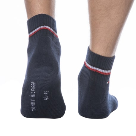 Tommy Hilfiger 2-Pack Iconic Quarter Socks - Navy