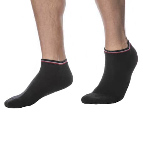 Tommy Hilfiger 2-Pack Iconic Sneaker Socks - Black