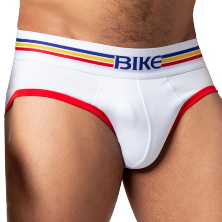 Bike Lot de 2 Slips Blanc - Gris