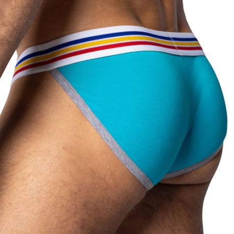 Bike Cotton Tanga Briefs - Aqua