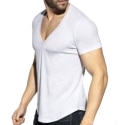 ES Collection Deep V-Neck T-Shirt - White