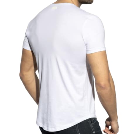 ES Collection Deep V-Neck T-Shirt - White