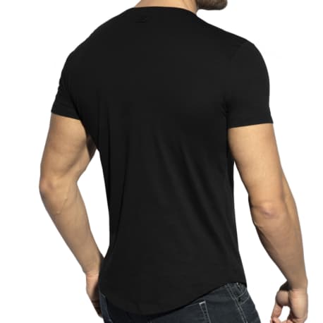 ES Collection Deep V-Neck T-Shirt - Black