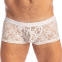 L'Homme invisible White Lotus Hipster Push-Up Trunks - White