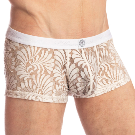 L'Homme invisible Plumes d'Argent Hipster Push-Up Trunks - Ecru