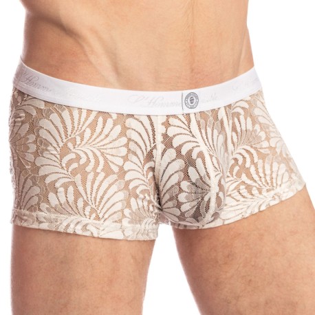 L'Homme invisible Shorty Hipster Push-Up Plumes d'Argent Ecru