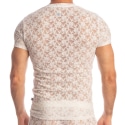 L'Homme invisible T-Shirt Col V White Lotus Blanc