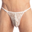 L'Homme invisible String Striptease Plumes d'Argent Ecru