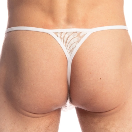 L'Homme invisible Plumes d'Argent Striptease G-String - Ecru