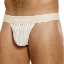 Modus Vivendi Striped Crochet Thong - Beige