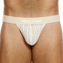 Modus Vivendi Jock Strap Striped Crochet Beige