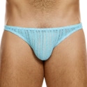 Modus Vivendi Slip Low Cut Striped Crochet Bleu Clair