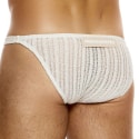 Modus Vivendi Slip Low Cut Striped Crochet Beige