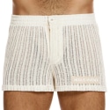 Modus Vivendi Striped Crochet Shorts - Beige