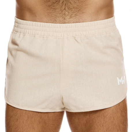 Modus Vivendi Linen Jogging Shorts - Beige