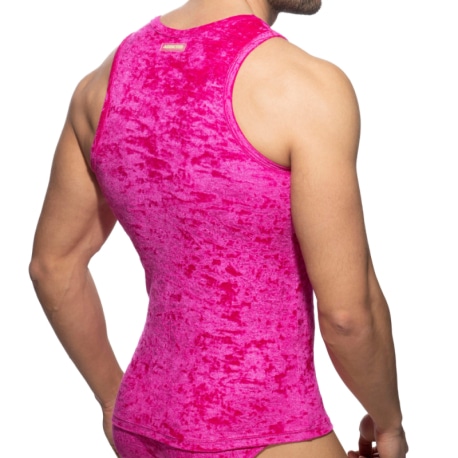 Addicted Velvet Shady Tank Top - Fuchsia