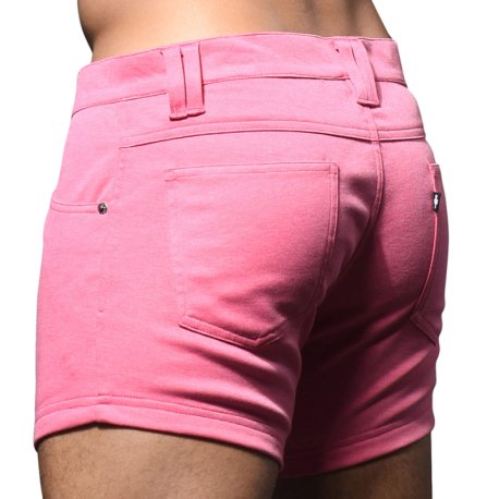 Andrew Christian Skinny Stretch Jean Shorts - Pink