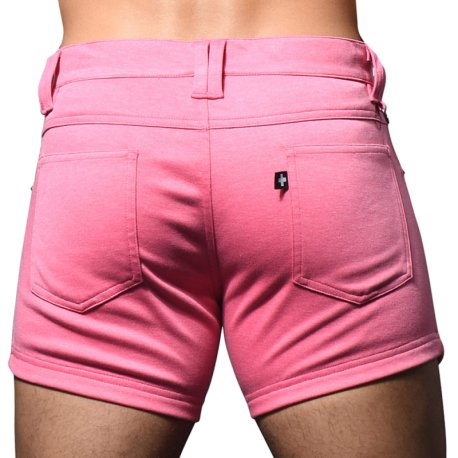 Andrew Christian Skinny Stretch Jean Shorts - Pink