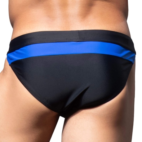 Andrew Christian Horizon Bikini Swim Briefs - Black - Blue