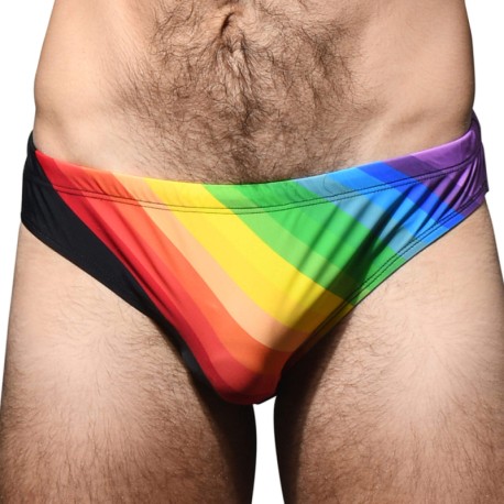 Andrew Christian Slip de Bain Bikini Pride Vision Arc-en-Ciel