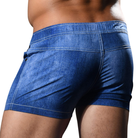 Andrew Christian Denim Swim Shorts - Indigo