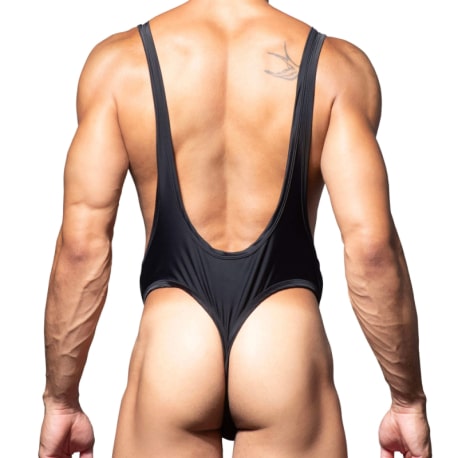 Andrew Christian Ring Swim Bodysuit with Almost Naked - Black