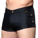 Andrew Christian Cargo Swim Trunks - Black