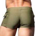 Andrew Christian Cargo Swim Trunks - Olive