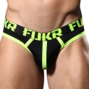 Andrew Christian FUKR Zipper Back Briefs - Black