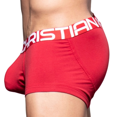 Andrew Christian Flashlift Cotton Trunks with Show-It - Red