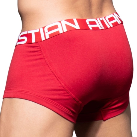 Andrew Christian Flashlift Cotton Trunks with Show-It - Red