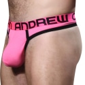 Andrew Christian Hottie Mesh Comfort Thong with Almost Naked - Neon Pink