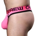 Andrew Christian Hottie Mesh Comfort Thong with Almost Naked - Neon Pink