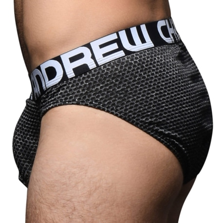 Andrew Christian Slip Mesh Almost Naked Temptation Noir - Gris