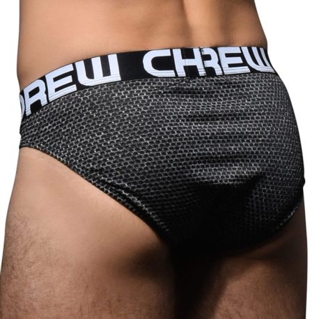 Andrew Christian Temptation Mesh Briefs with Almost Naked - Black - Grey