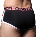 Andrew Christian Almost Naked Retro Cotton Pocket Trunks - Black - Red