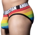 Andrew Christian Almost Naked Pride Stripe Microfiber Briefs - Rainbow